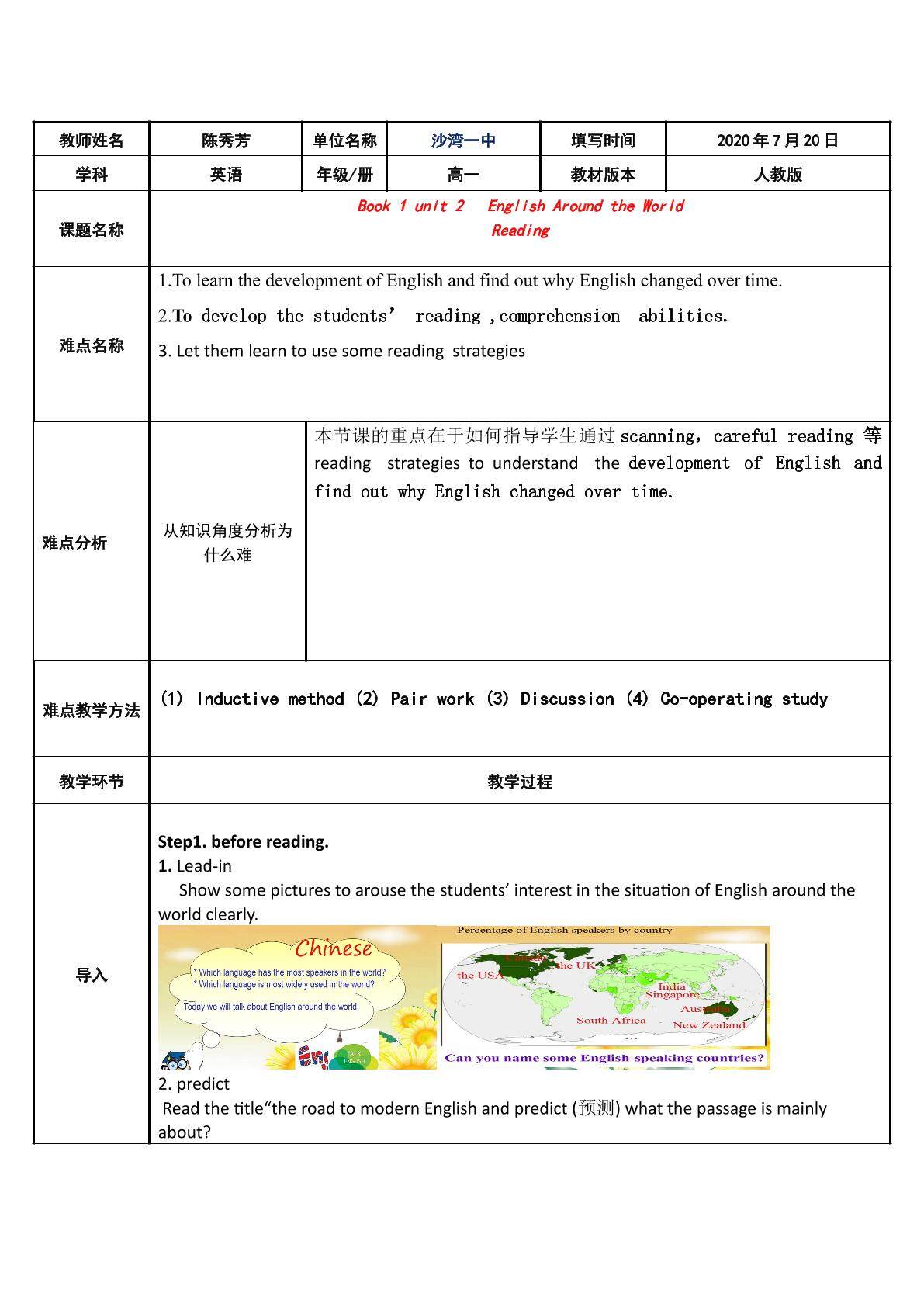 Book 1 unit 2   English Around the World