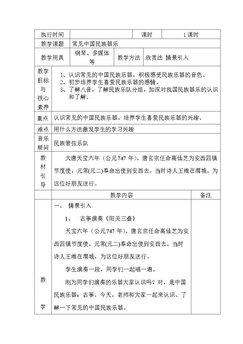 乐器常识