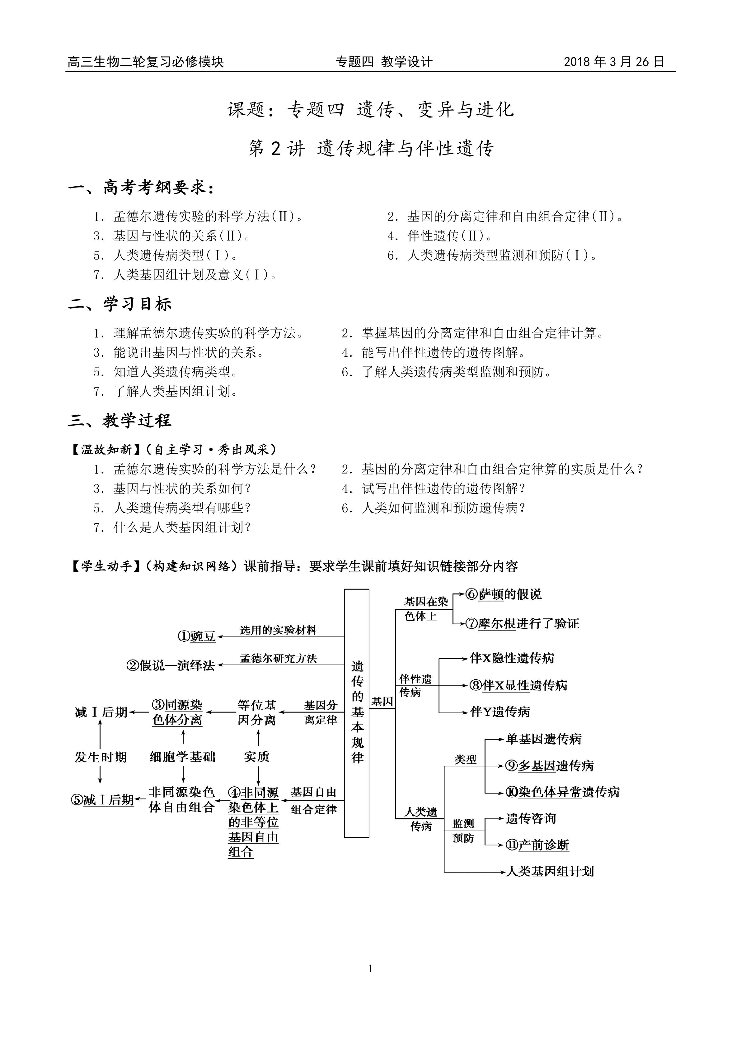 遗传规律与伴性遗传