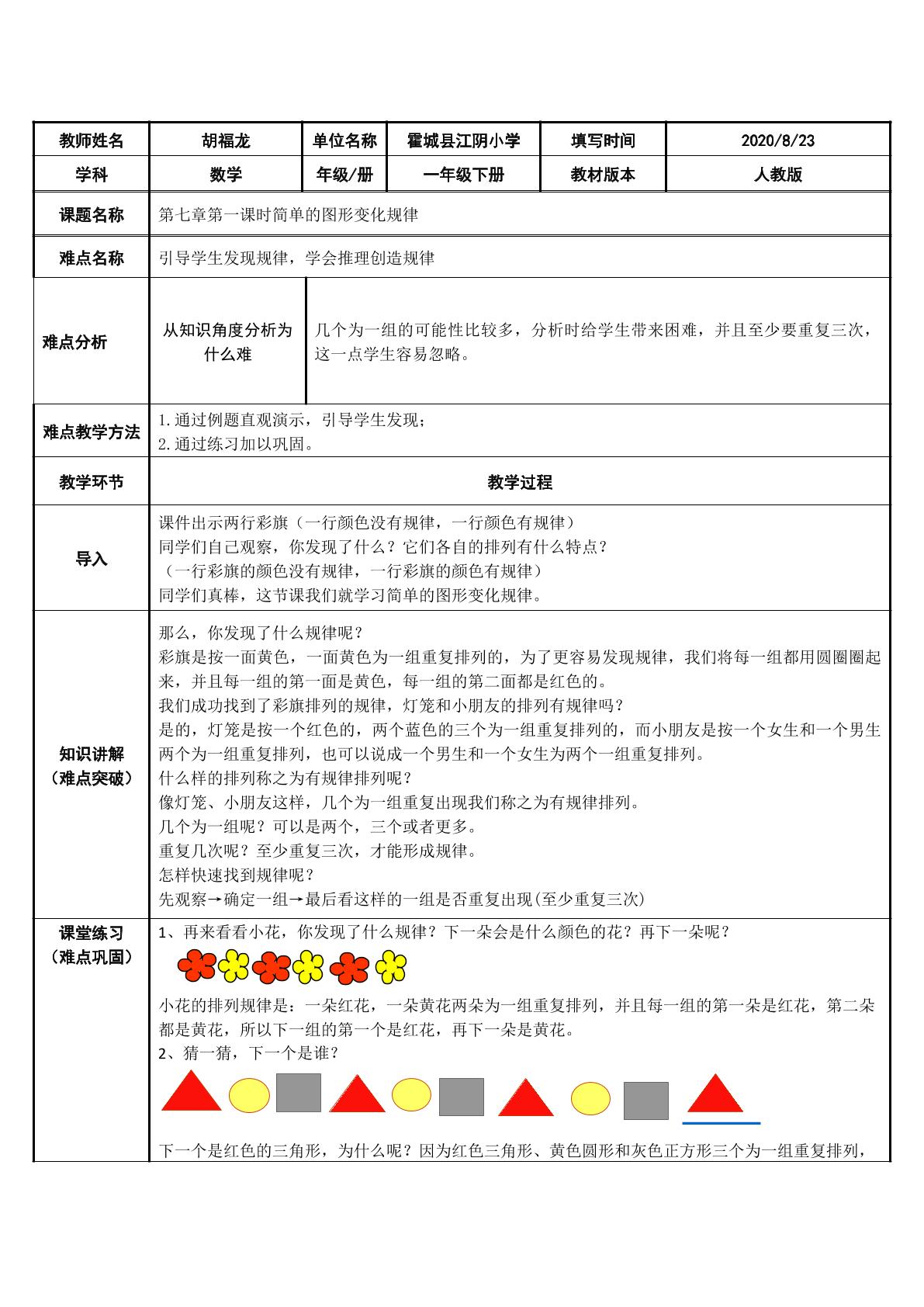 简单的图形变化规律