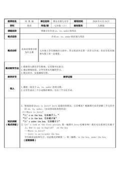 方位介词on,in,under的用法