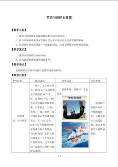 节约与保护水资源_教案1