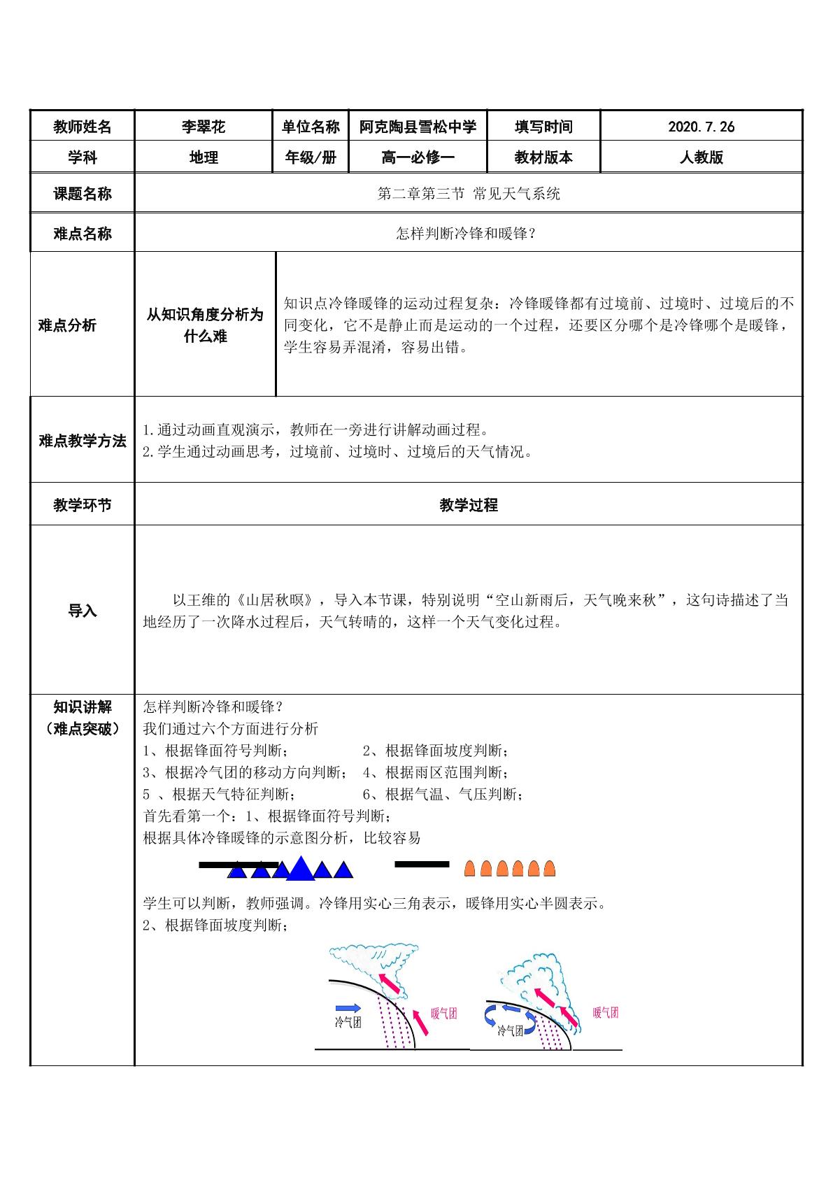 常见天气系统