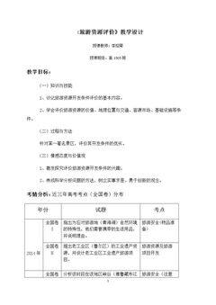 第一节 旅游资源评价