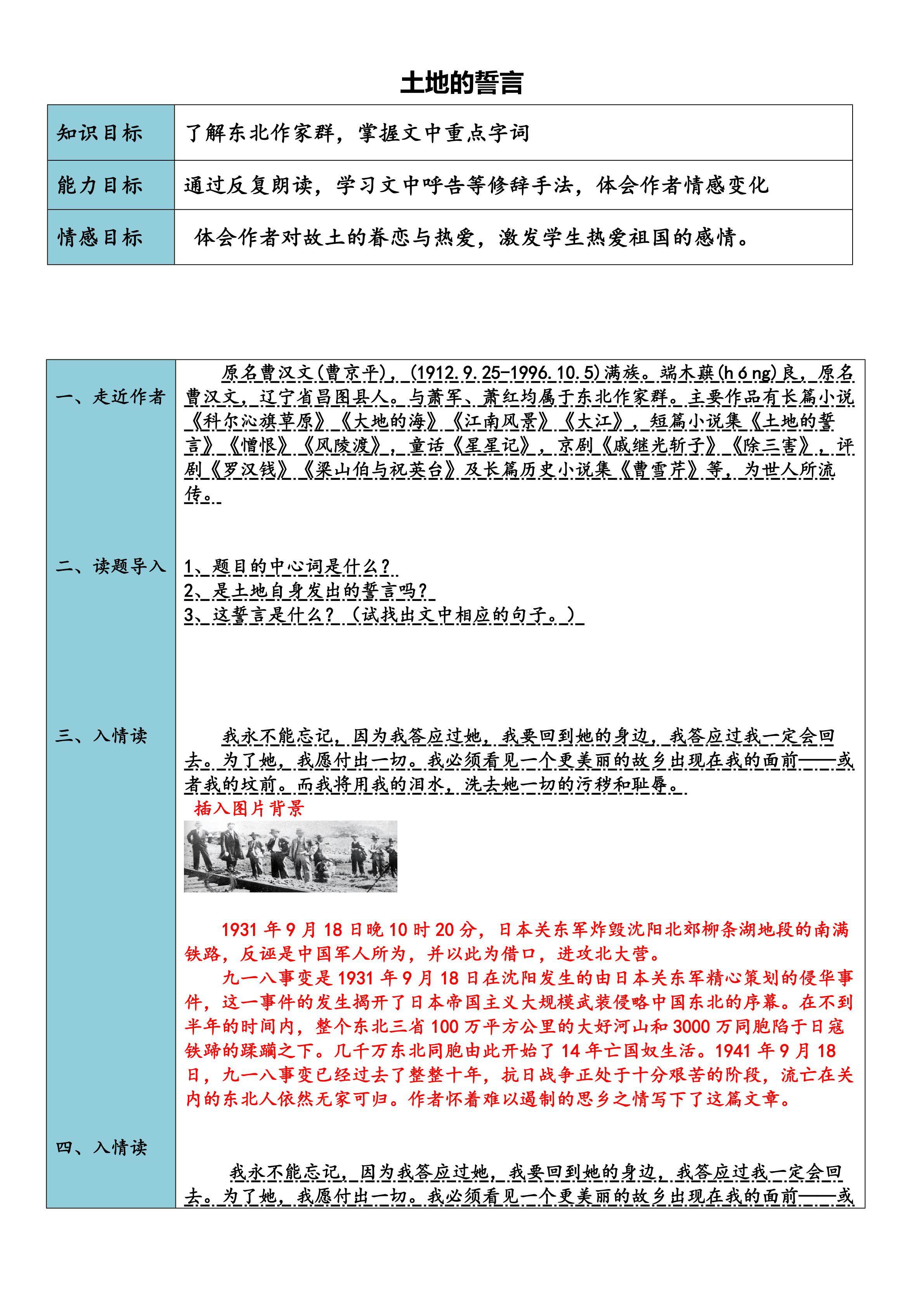 土地的誓言