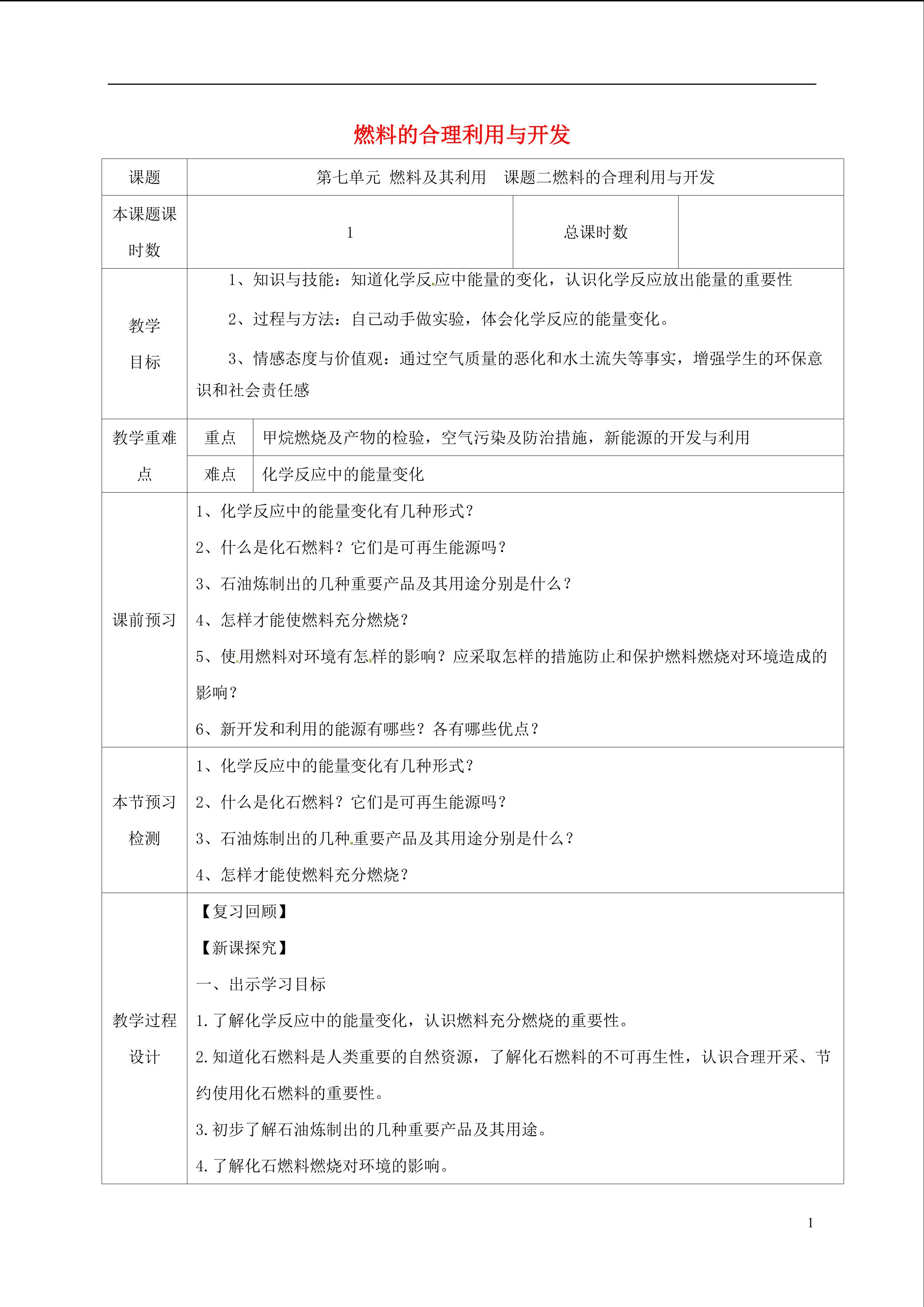 燃料的合理利用与开发