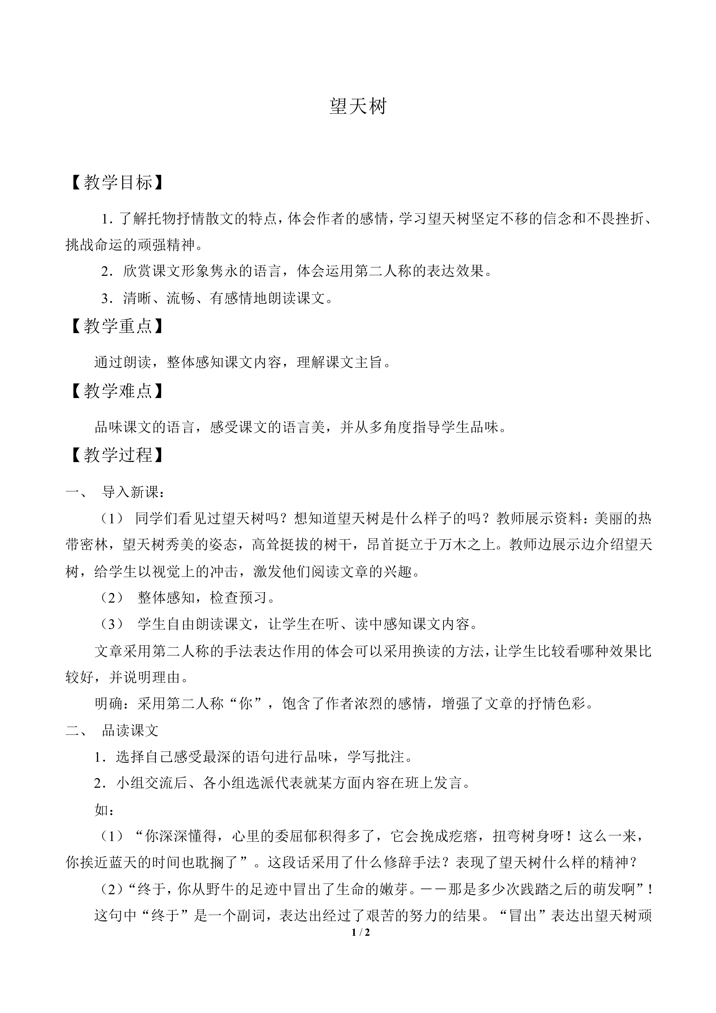望天树_教案2