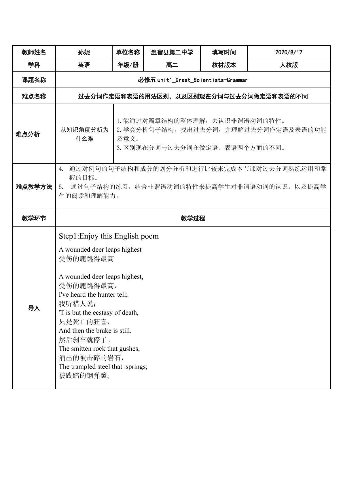 必修五unit1_Great_Scientists-Grammar