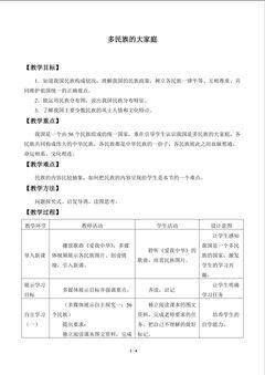 多民族的大家庭_教案1