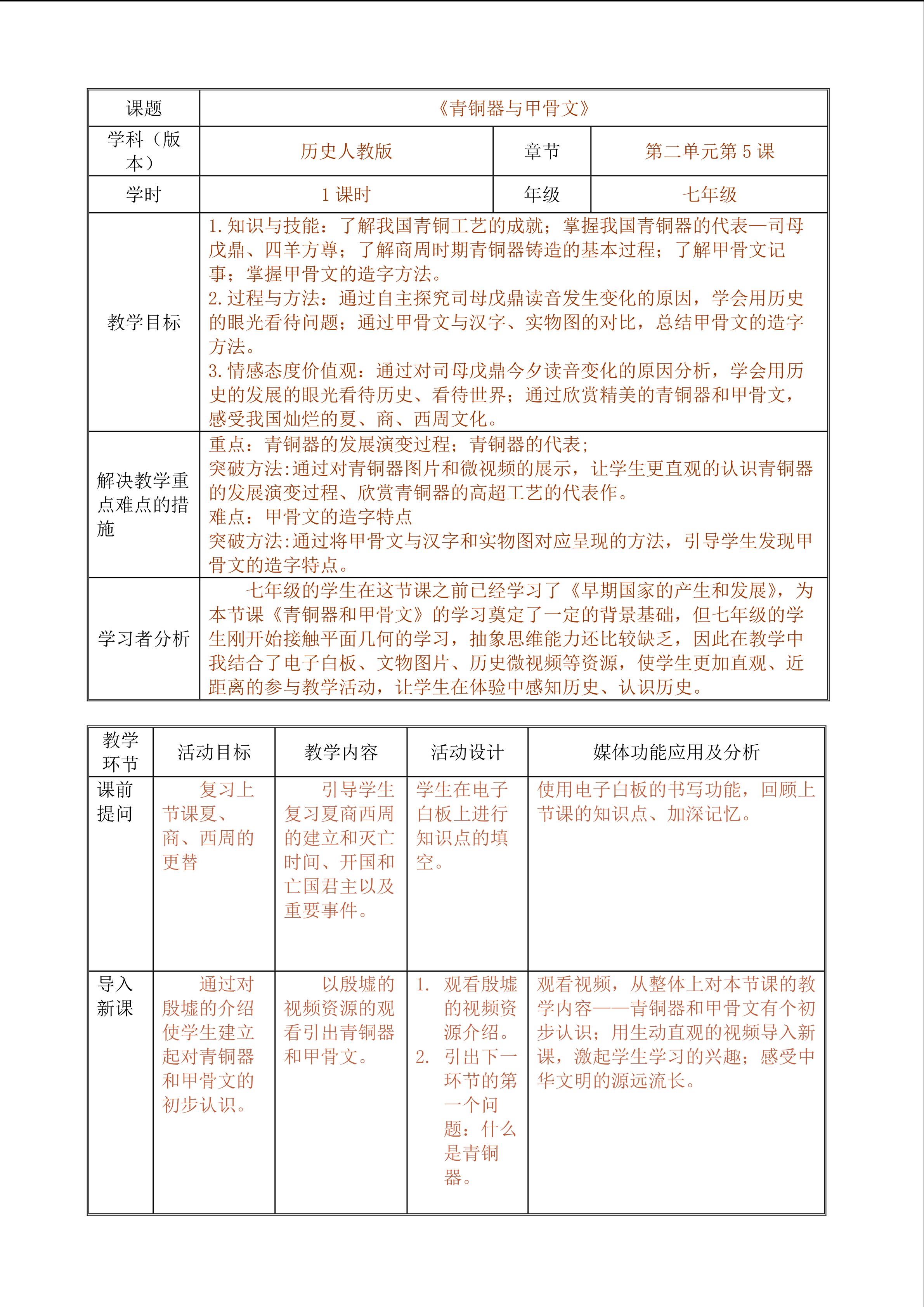 《青铜器和甲骨文》