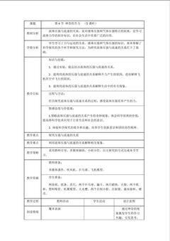 流体的压强与流速的关系