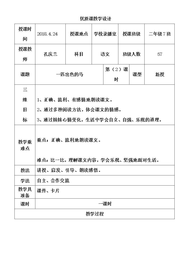 7 一匹出色的马