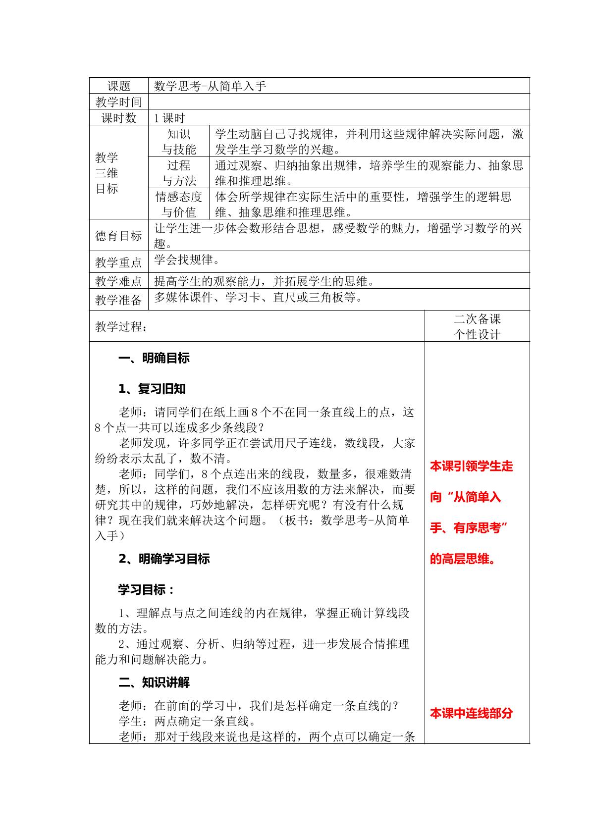 数学思考-从简单入手