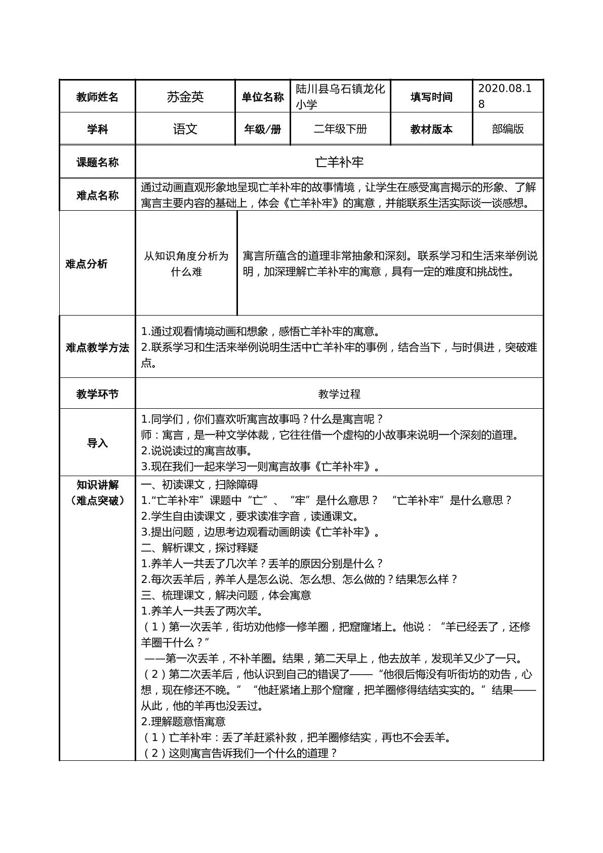 亡羊补牢