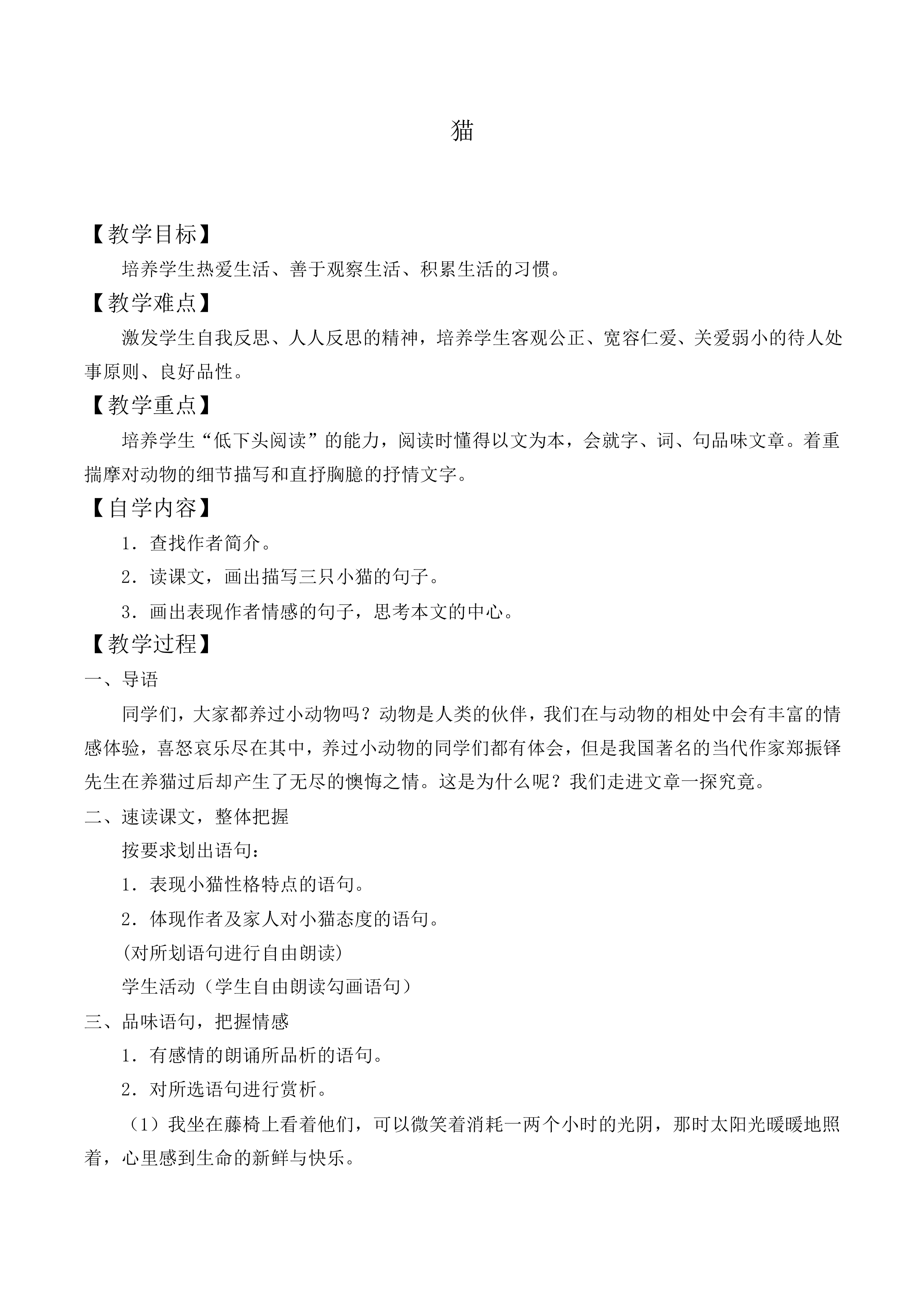 猫 _教案1
