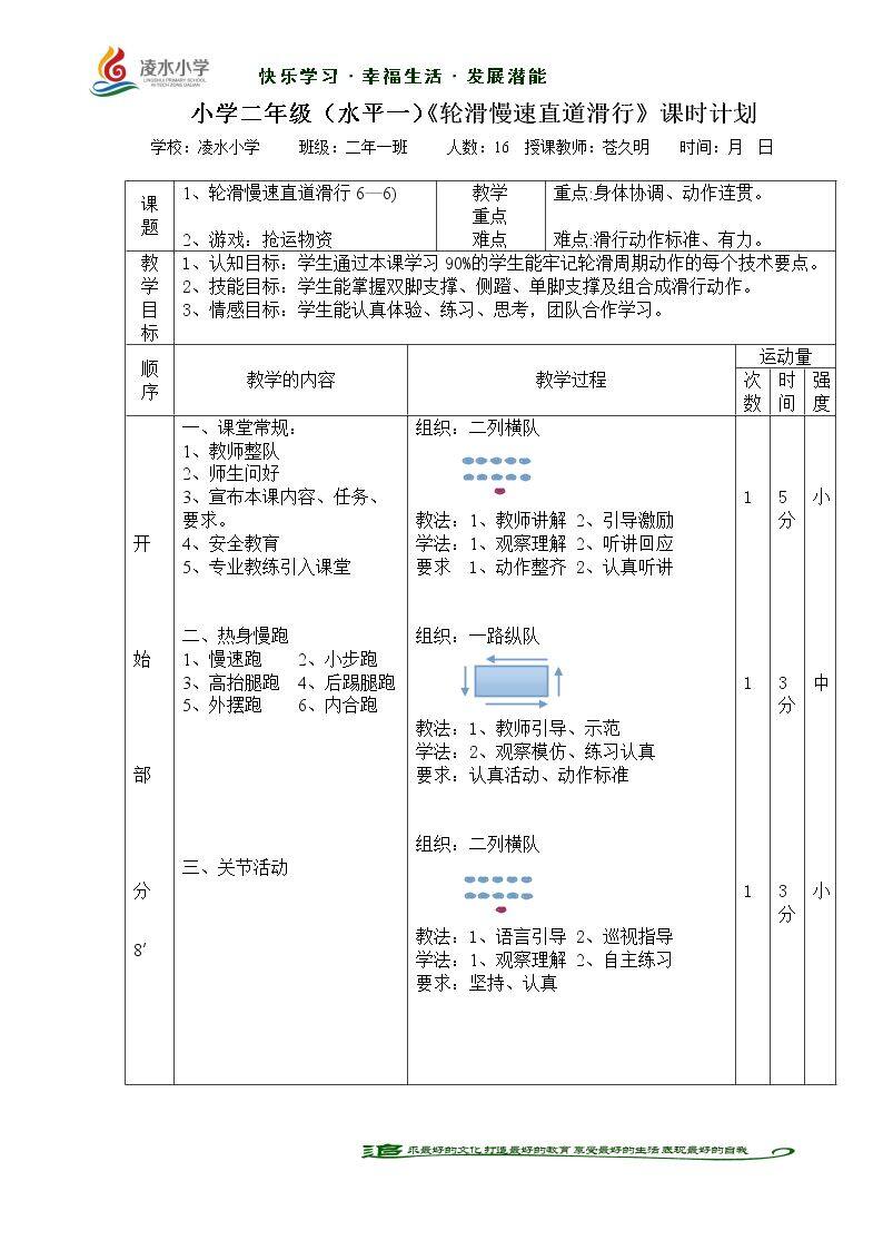 4.慢速直道滑行