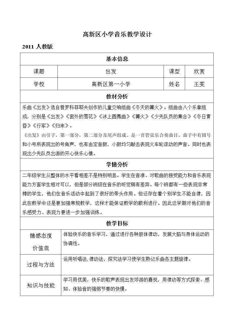 欣赏　 出发