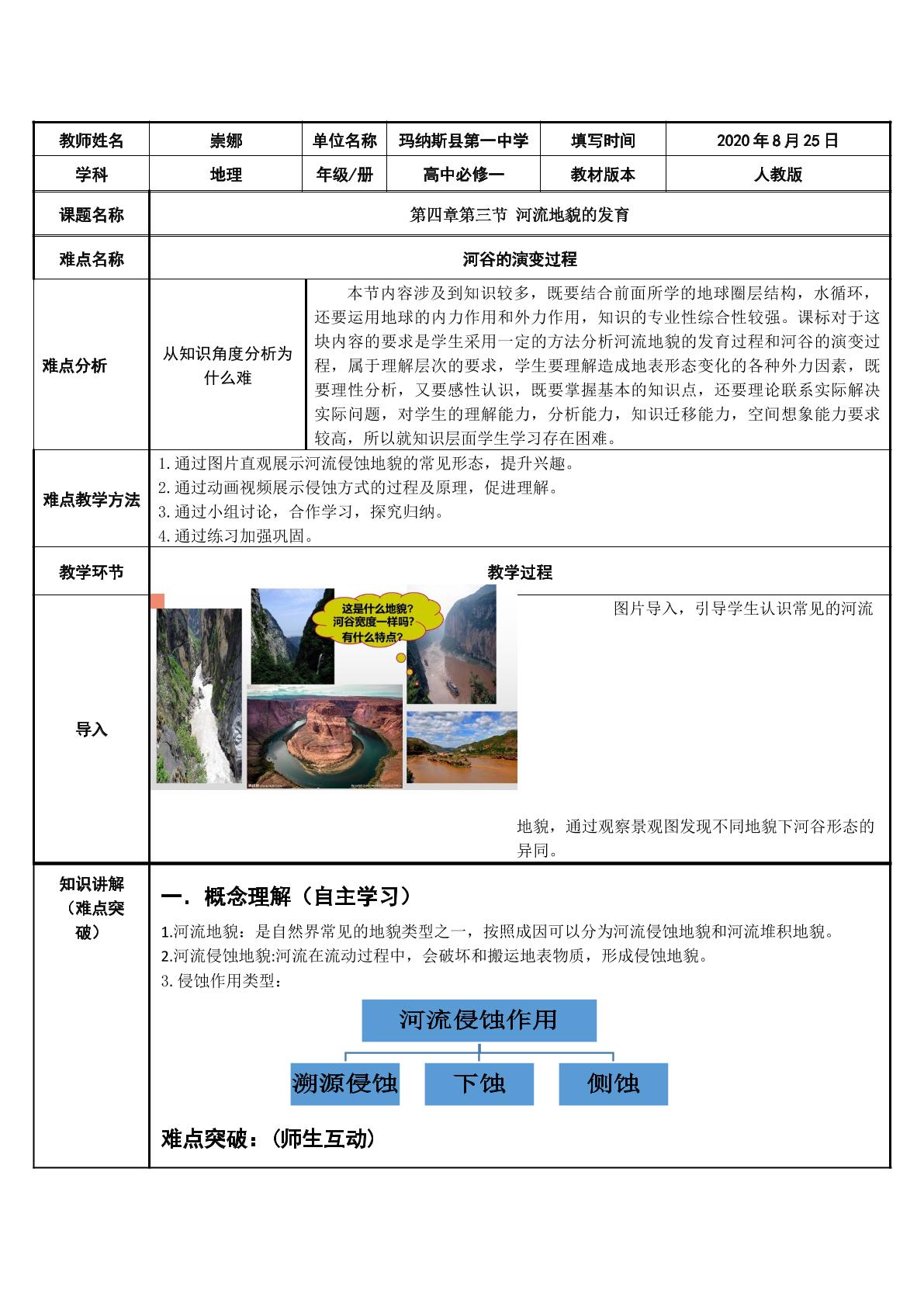 河流地貌的发育——河谷的演变过程