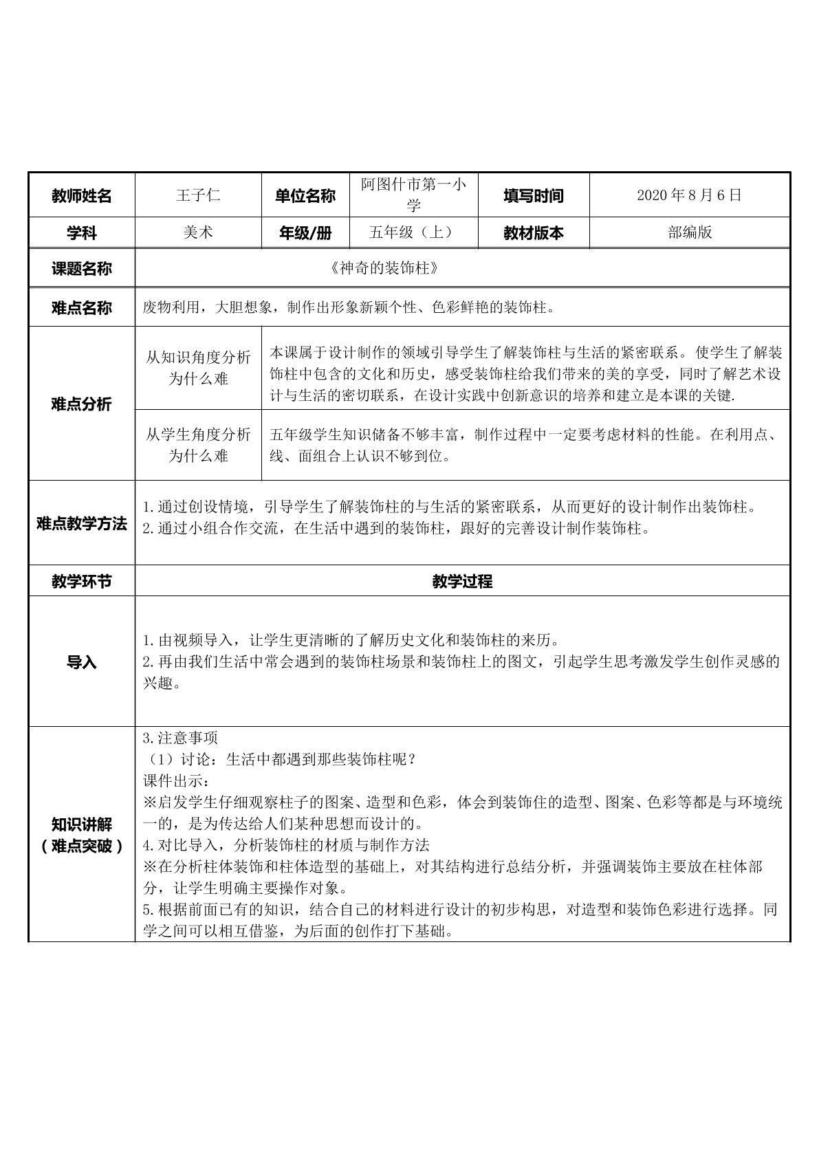 神奇的装饰柱