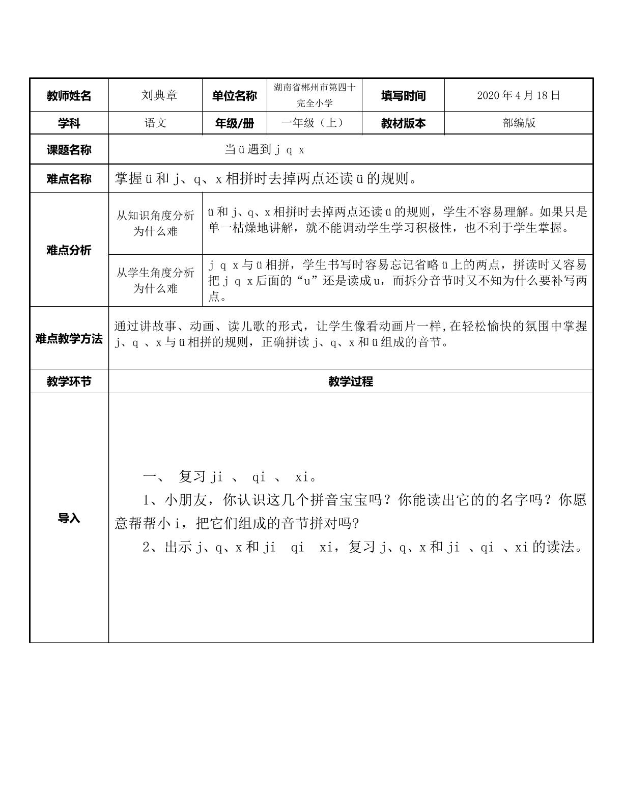 当ü遇到j   q   x