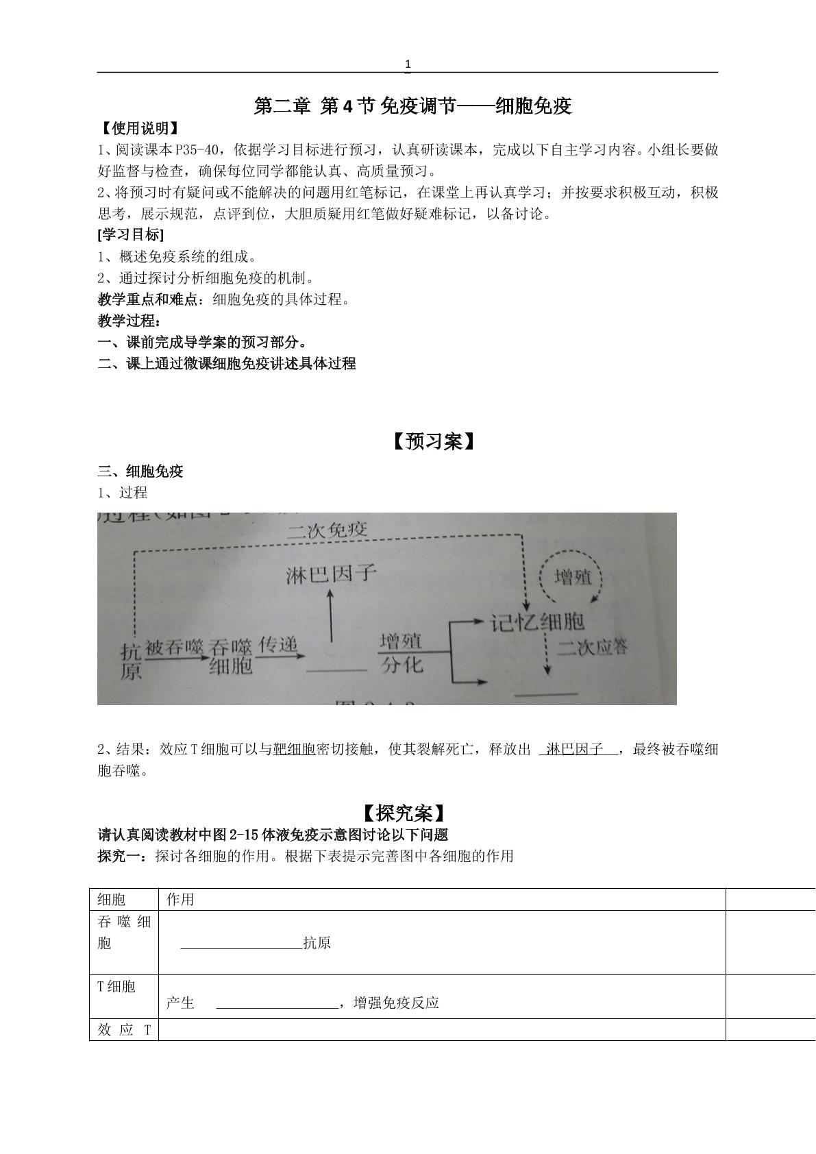 细胞免疫的微课