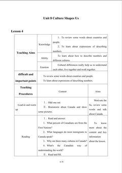 Unit 8 Culture Shapes Us_教案4