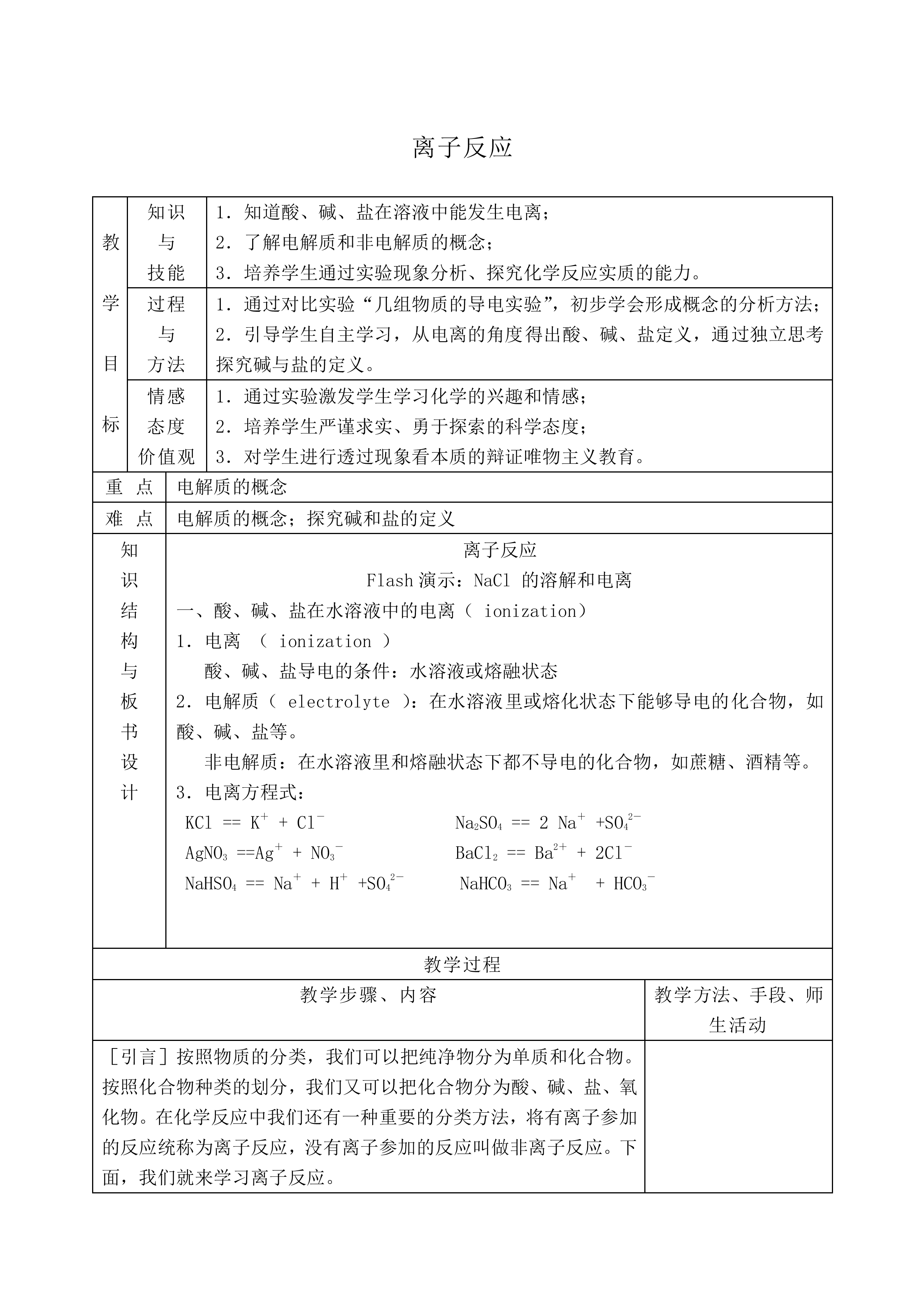 离子反应_教案13