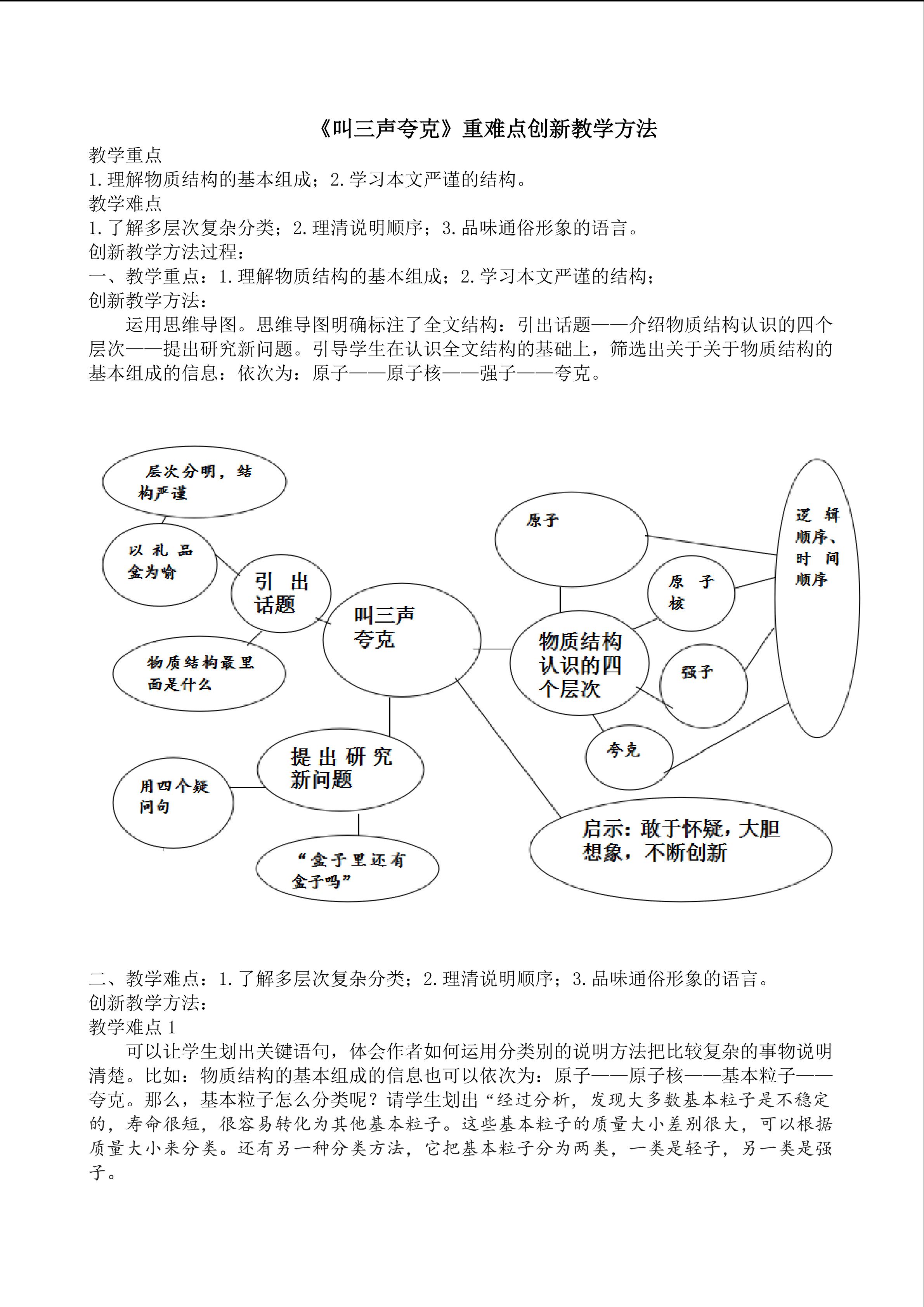 《叫三声夸克》重难点创新教学方法