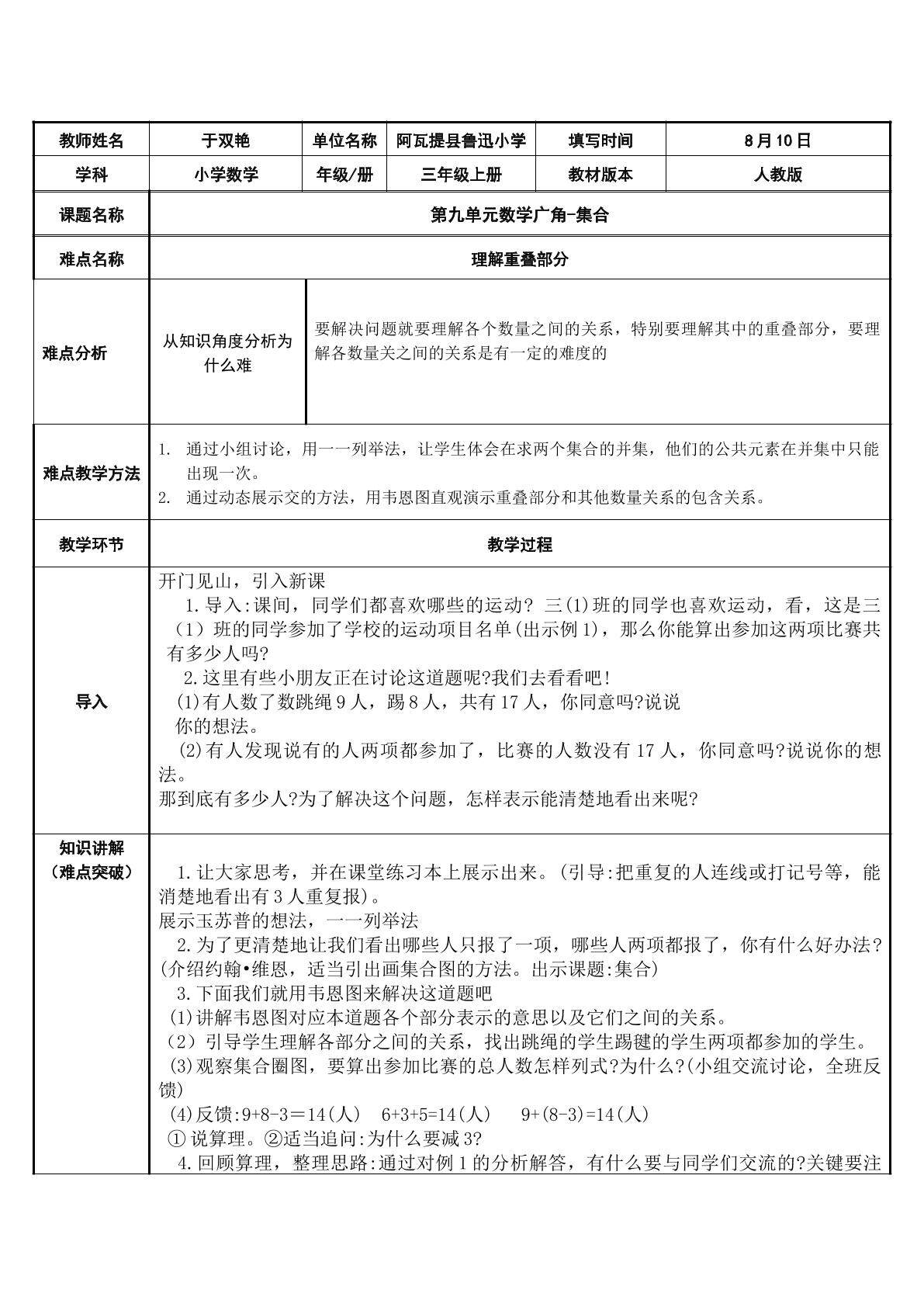 集合 理解“重叠部分”