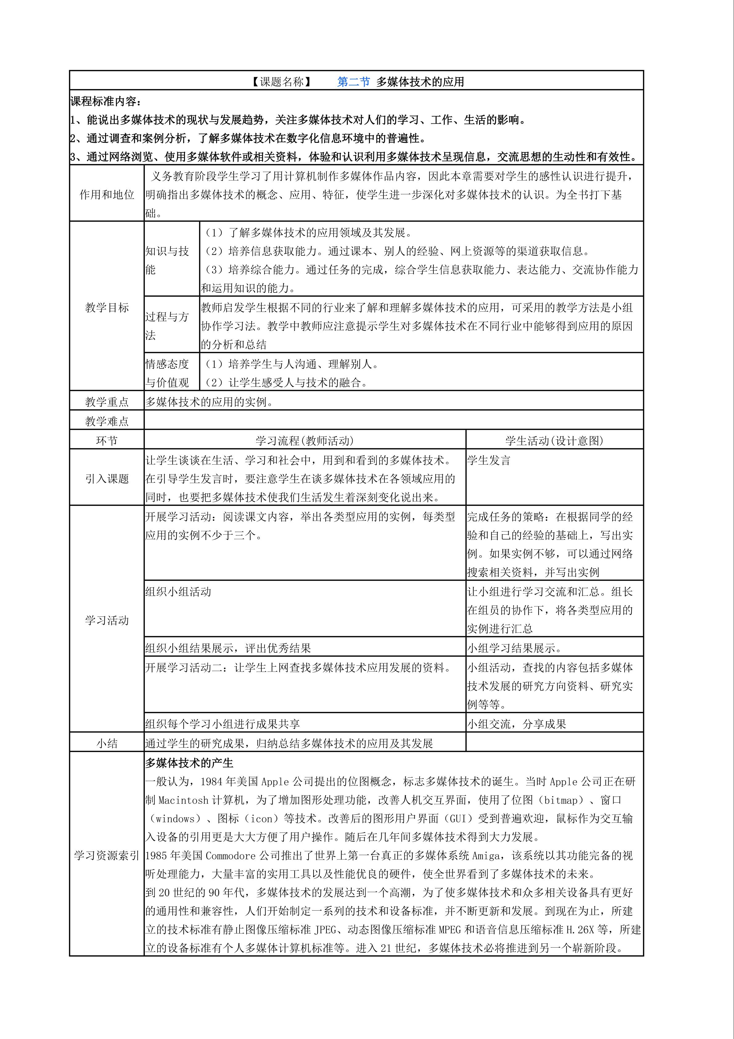 1.2多媒体技术的应用