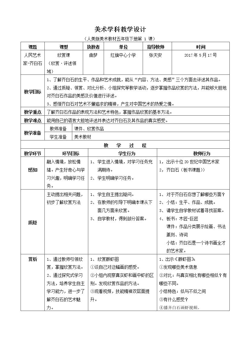 第1课：人民艺术家——齐白石