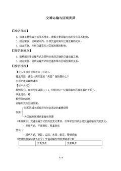 交通运输与区域发展