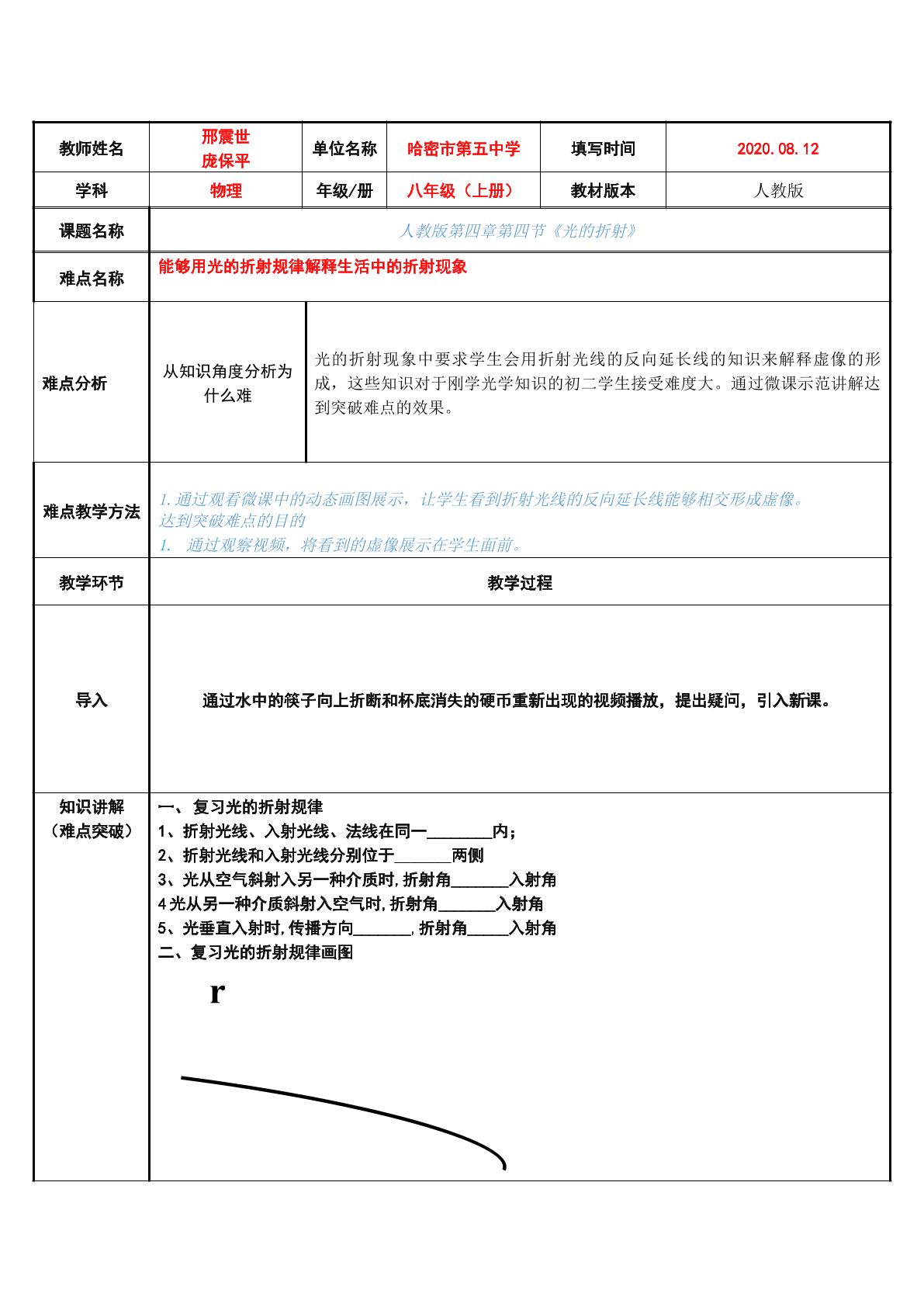 光的折射