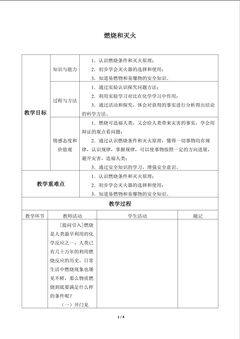 燃烧和灭火_教案1