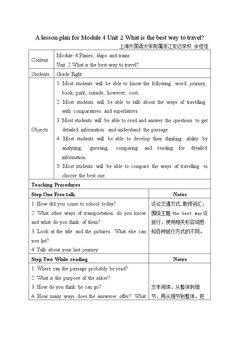 Unit 2 What is the best way to travel?