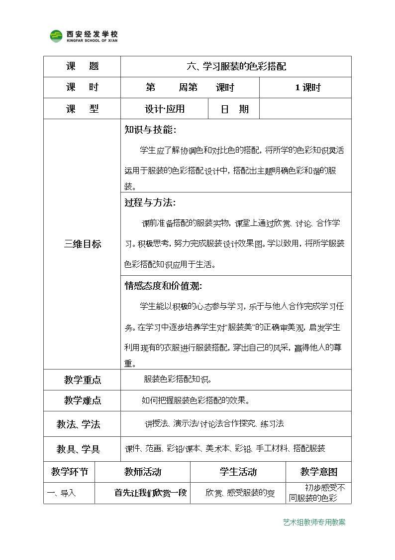 6. 学习服装的色彩搭配