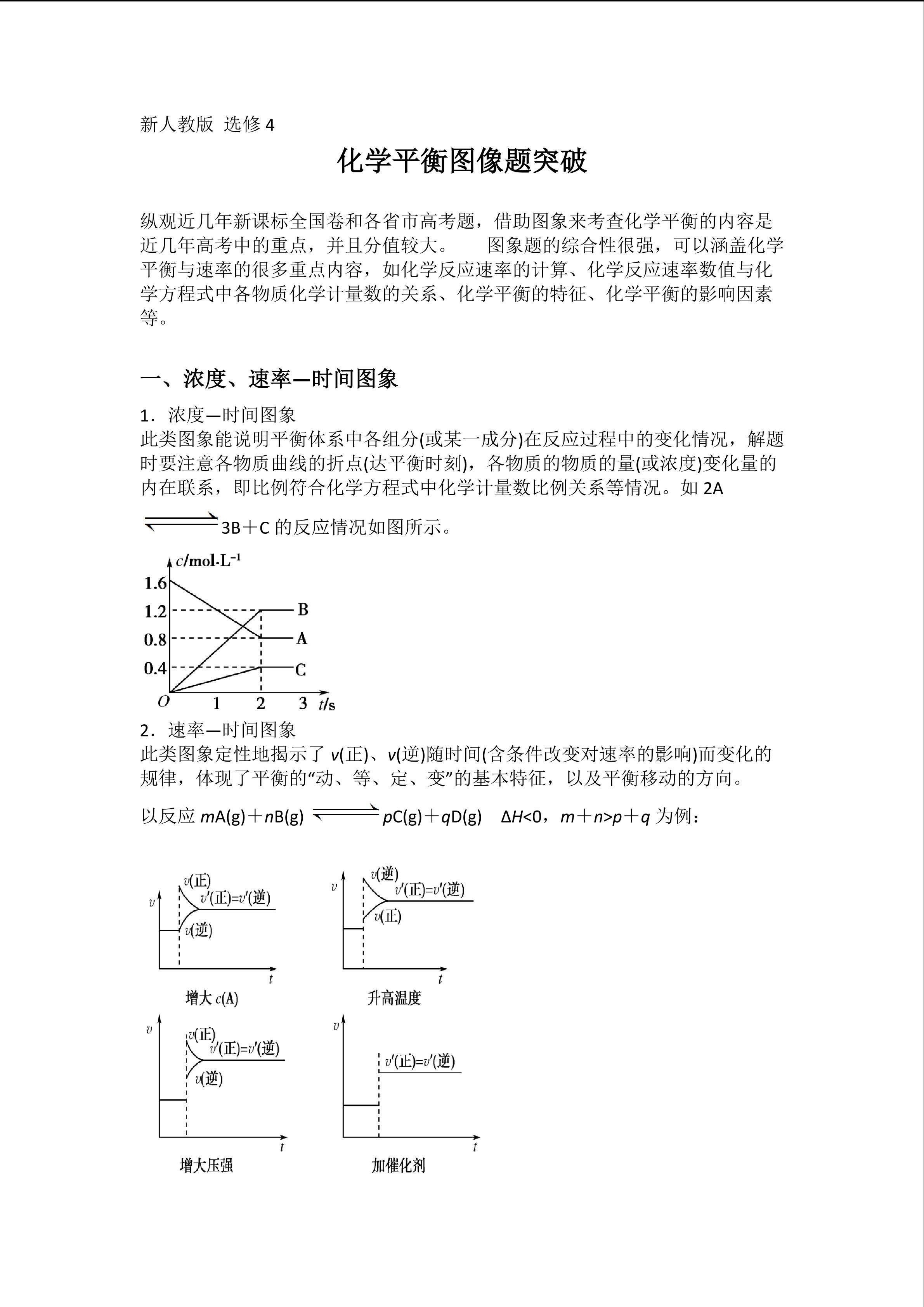 化学平衡图像题突破