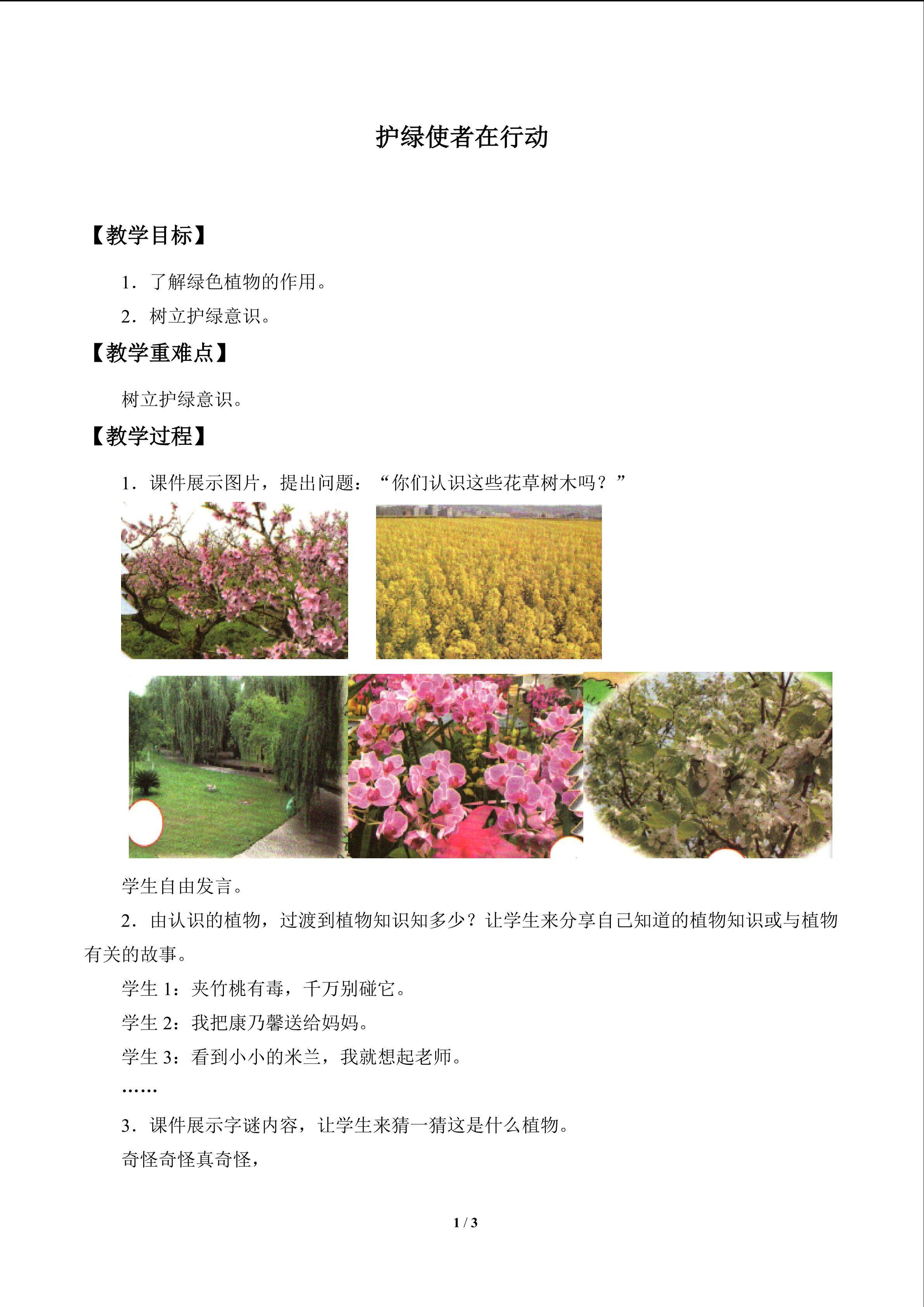 护绿使者在行动_教案1