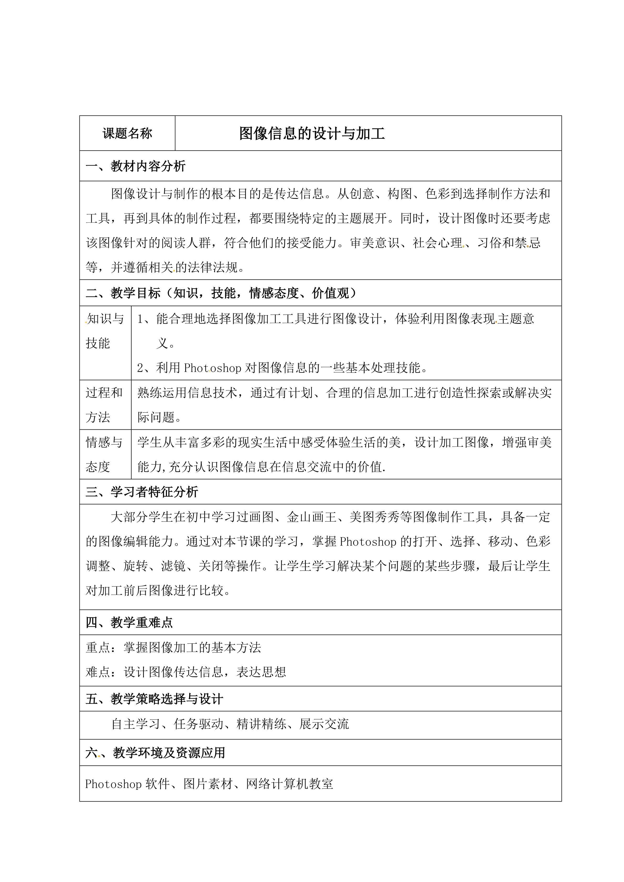 图像信息的设计与加工