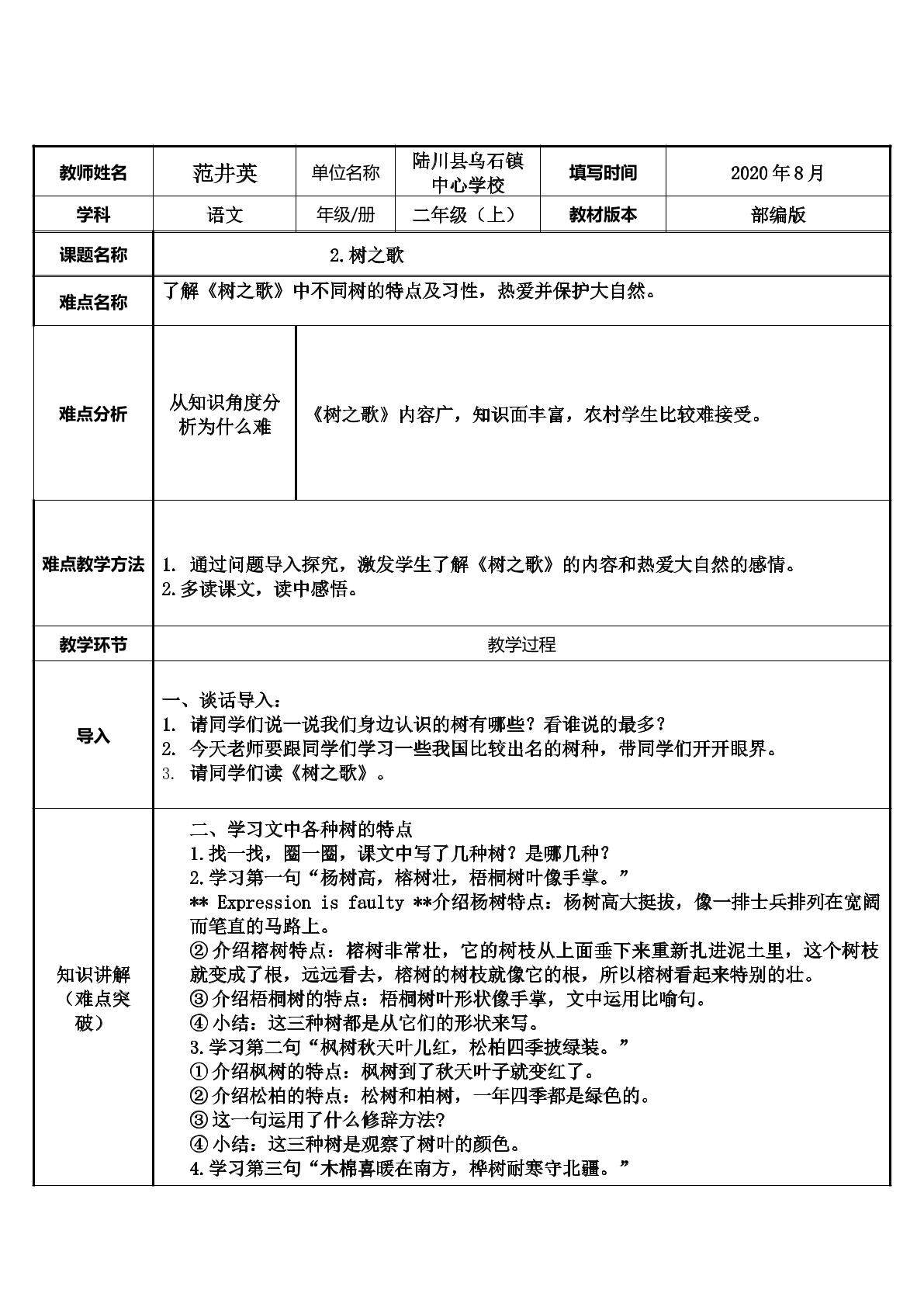 树之歌