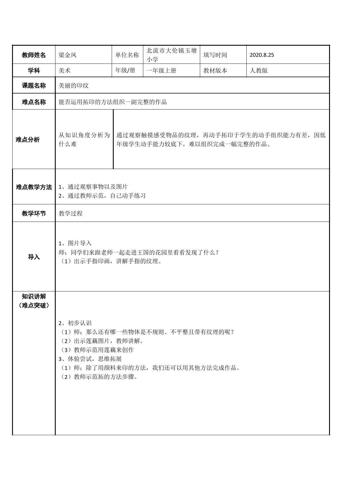 美丽的印纹
