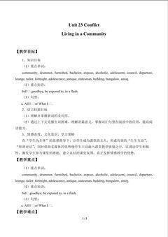 Unit 23 Conflict-Living in a Community