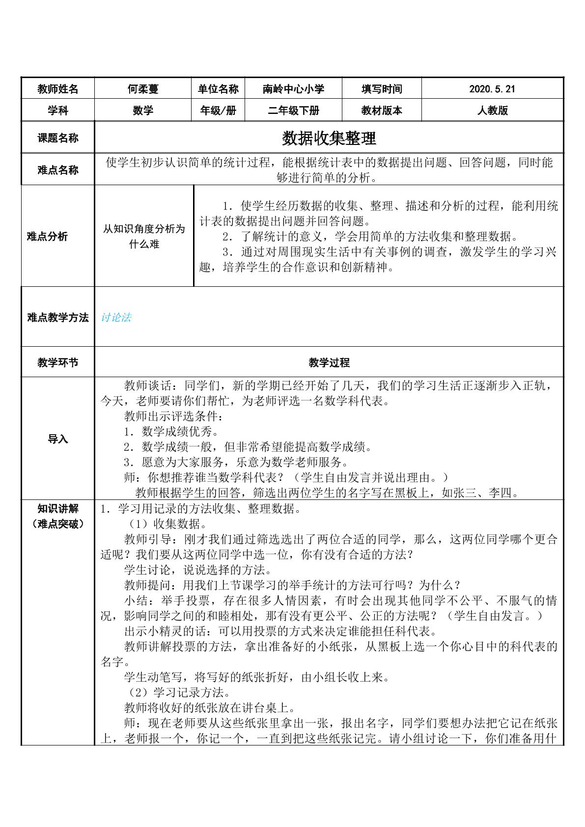 感受用调查法收集数据的过程