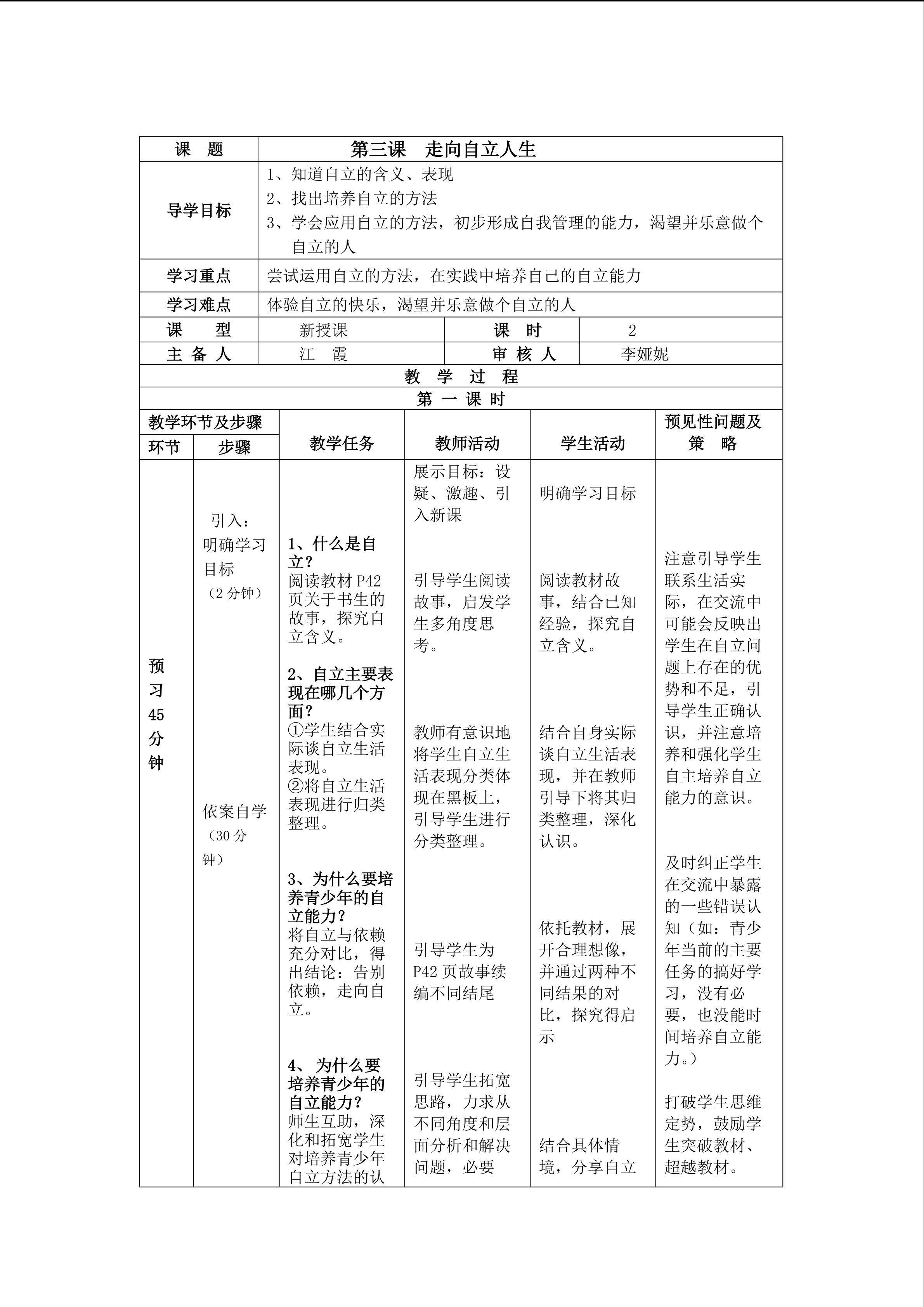 走向自立的人生