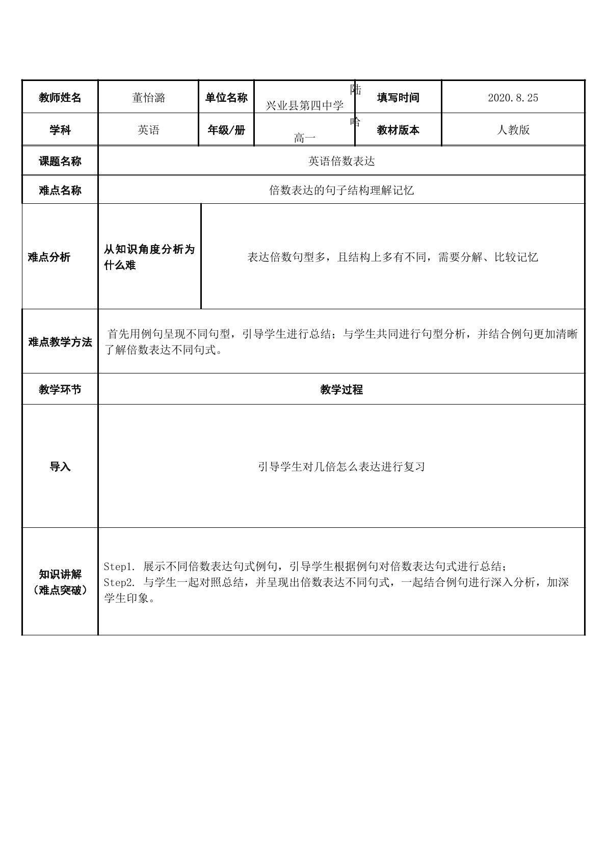英语倍数的用法