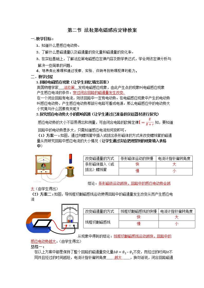 二、法拉第电磁感应定律