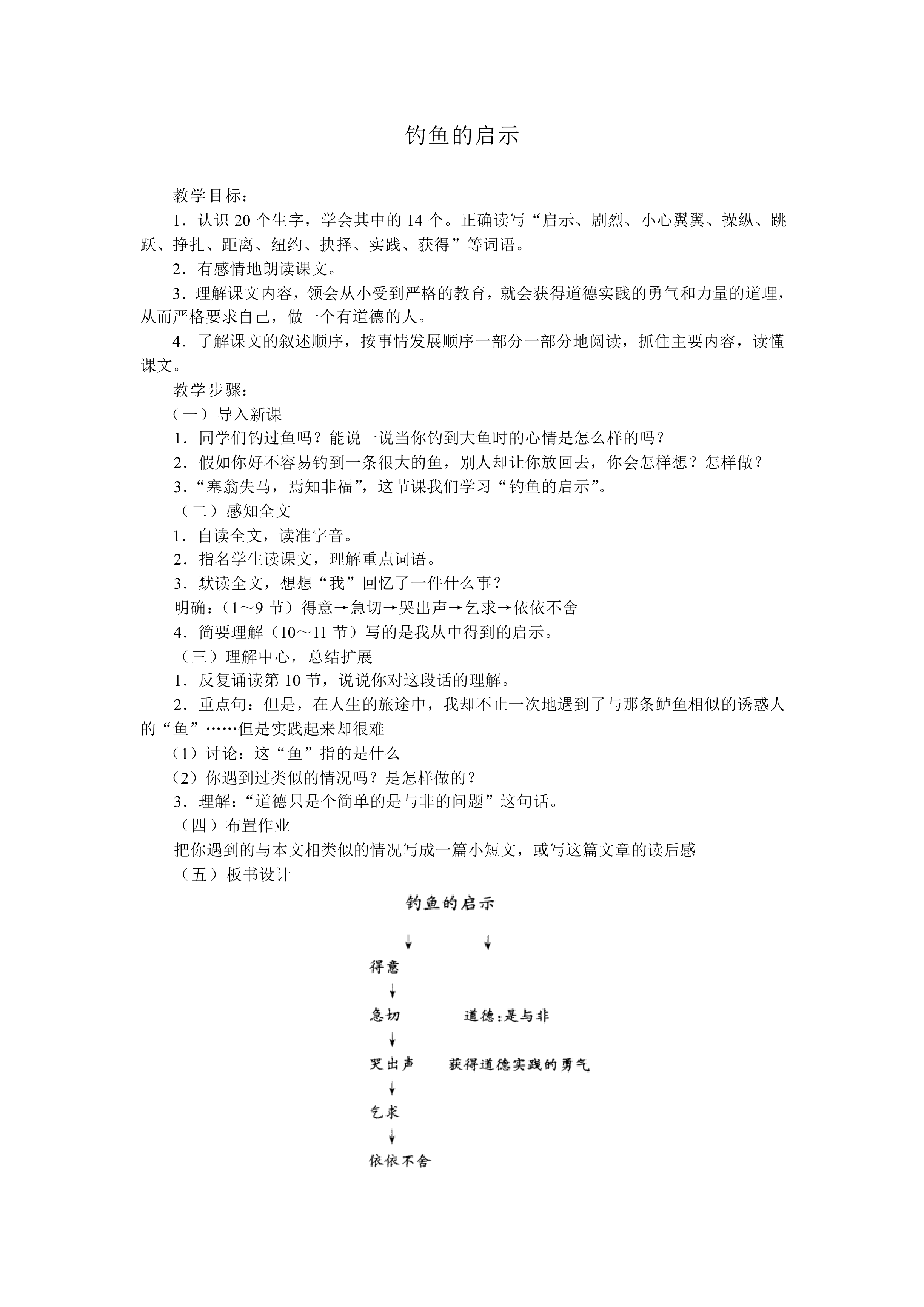 钓鱼的启示_教案2