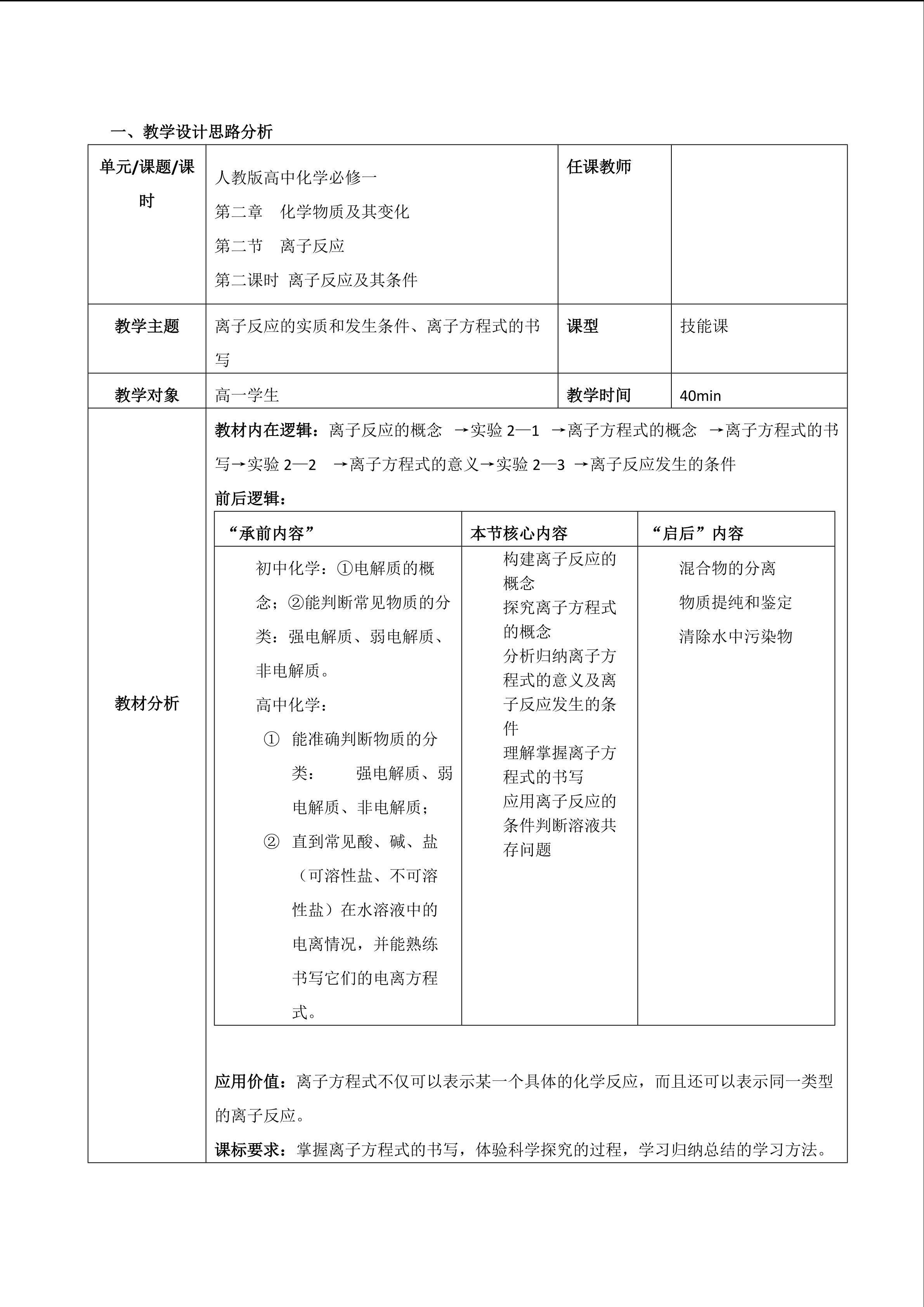 离子反应