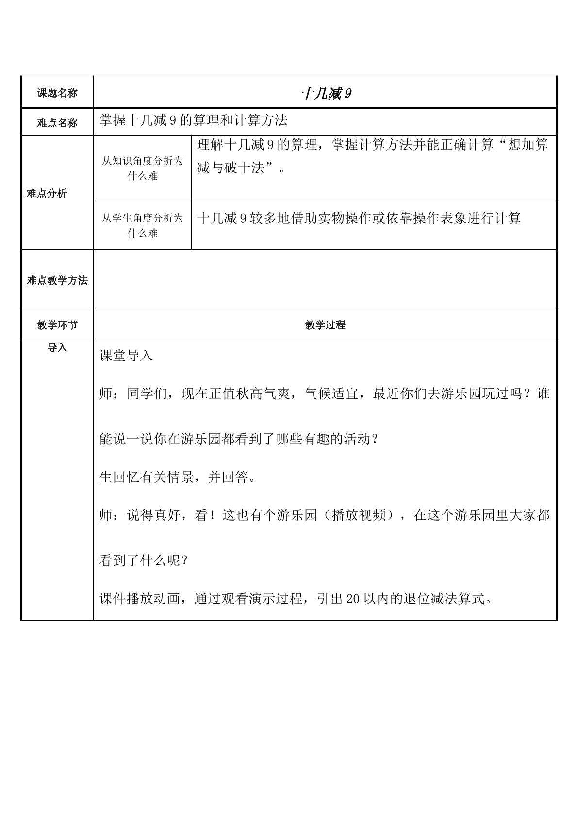 十几减9