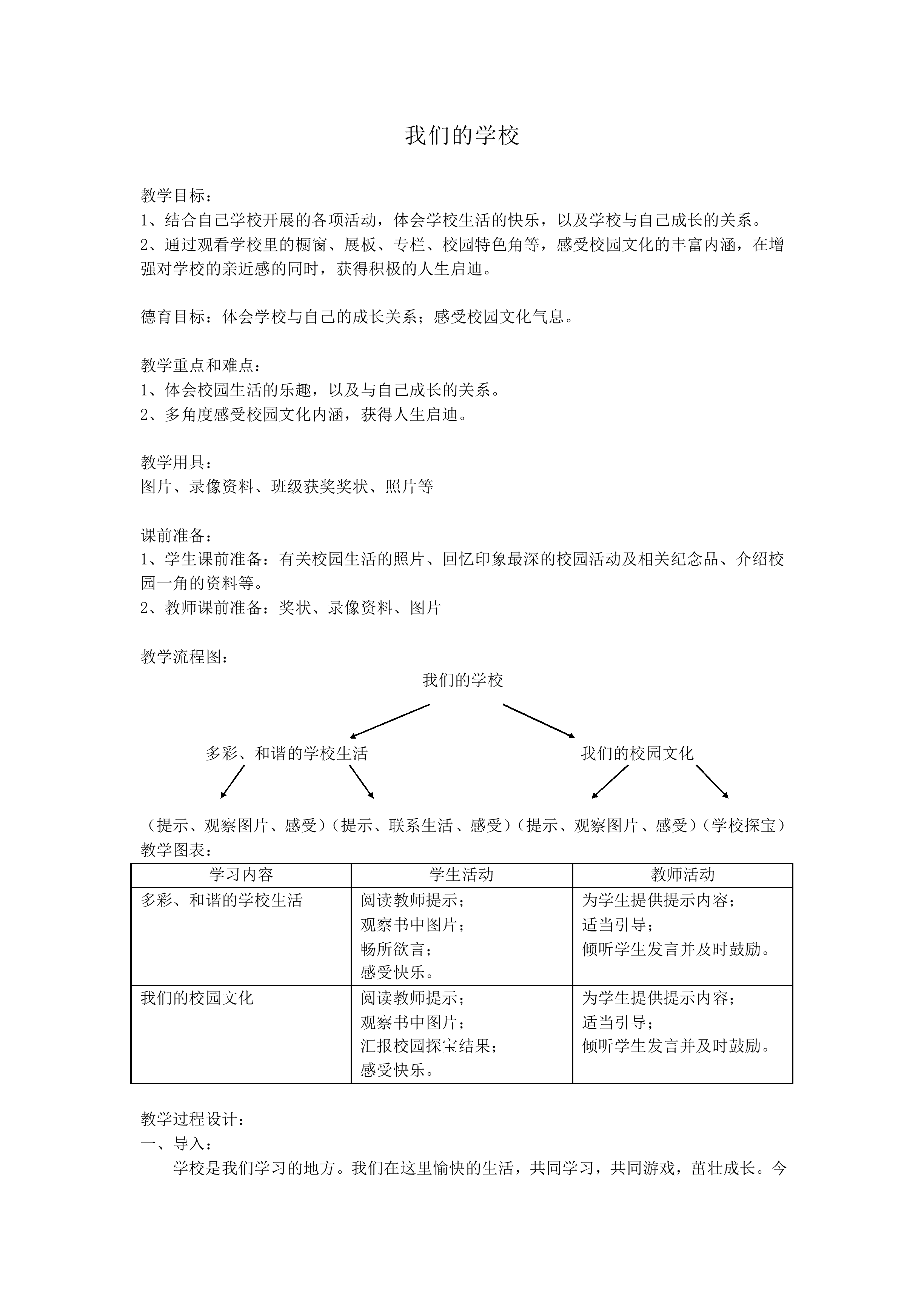我们的学校_教案1